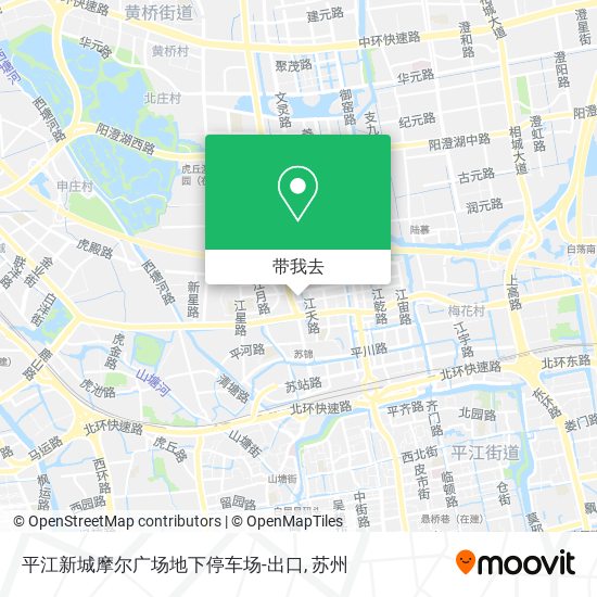 平江新城摩尔广场地下停车场-出口地图