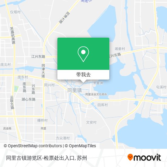 同里古镇游览区-检票处出入口地图