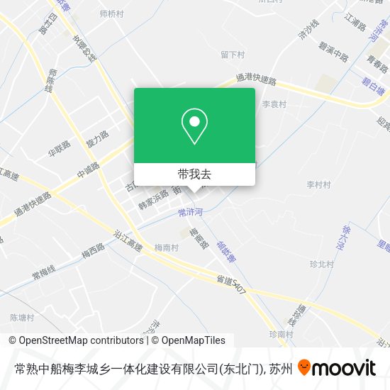 常熟中船梅李城乡一体化建设有限公司(东北门)地图