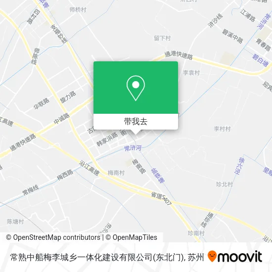 常熟中船梅李城乡一体化建设有限公司(东北门)地图
