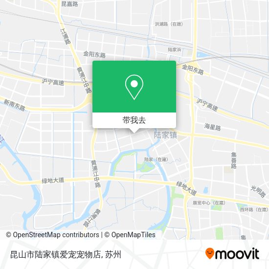昆山市陆家镇爱宠宠物店地图