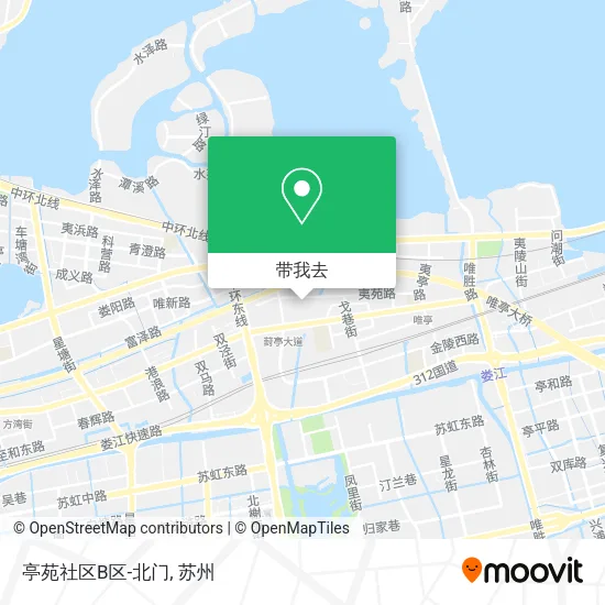 亭苑社区B区-北门地图