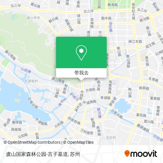 虞山国家森林公园-言子墓道地图
