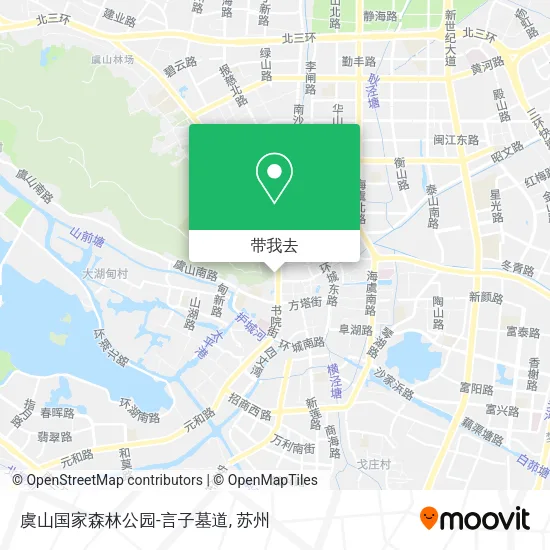 虞山国家森林公园-言子墓道地图