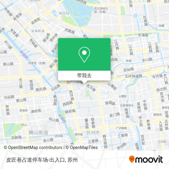 皮匠巷占道停车场-出入口地图