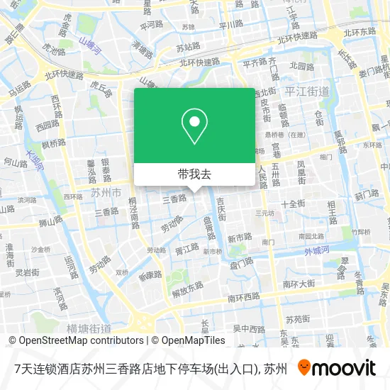 7天连锁酒店苏州三香路店地下停车场(出入口)地图