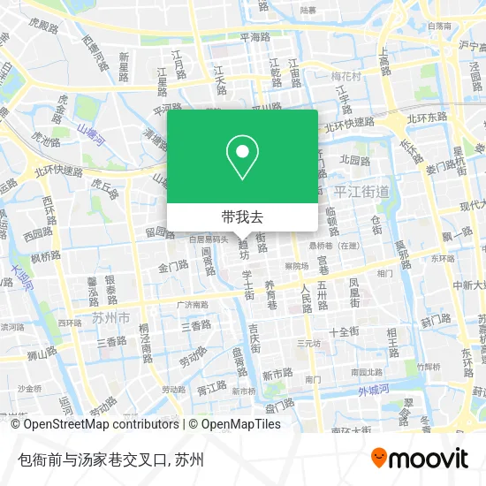 包衙前与汤家巷交叉口地图