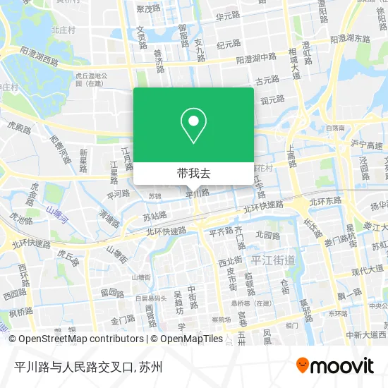 平川路与人民路交叉口地图