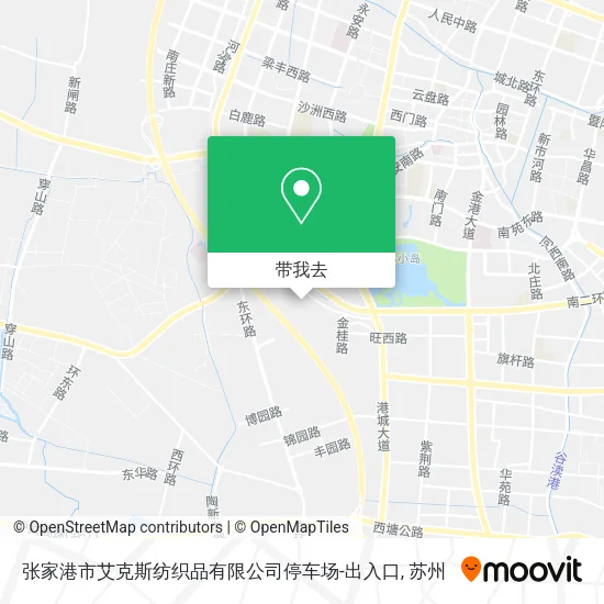 张家港市艾克斯纺织品有限公司停车场-出入口地图