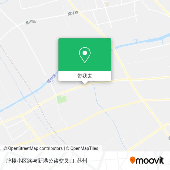 牌楼小区路与新港公路交叉口地图