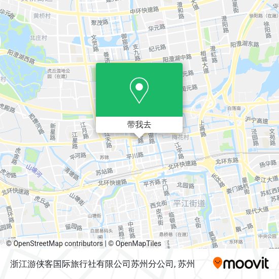 浙江游侠客国际旅行社有限公司苏州分公司地图