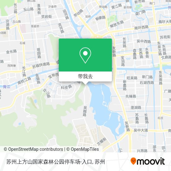 苏州上方山国家森林公园停车场-入口地图