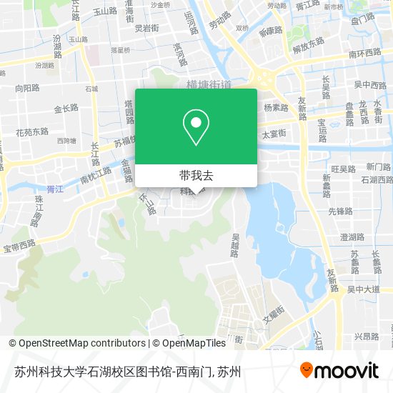 苏州科技大学石湖校区图书馆-西南门地图