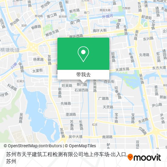 苏州市天平建筑工程检测有限公司地上停车场-出入口地图