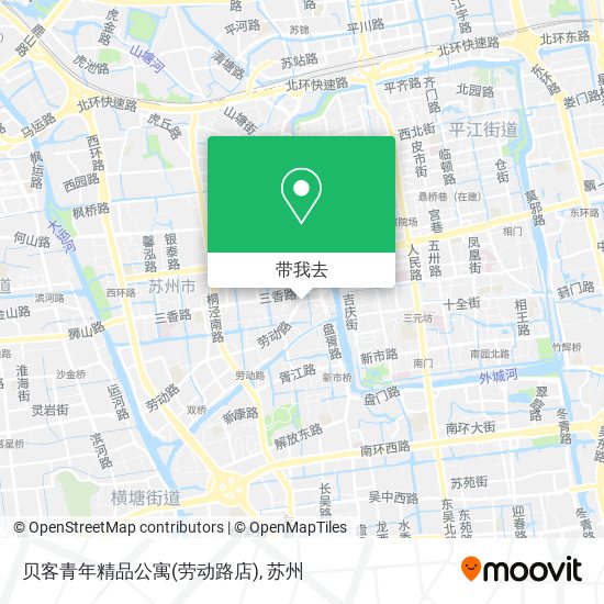 贝客青年精品公寓(劳动路店)地图