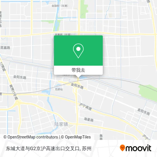 东城大道与G2京沪高速出口交叉口地图