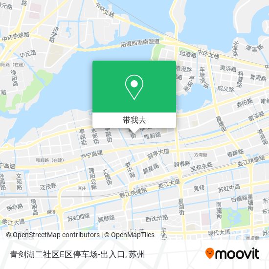 青剑湖二社区E区停车场-出入口地图