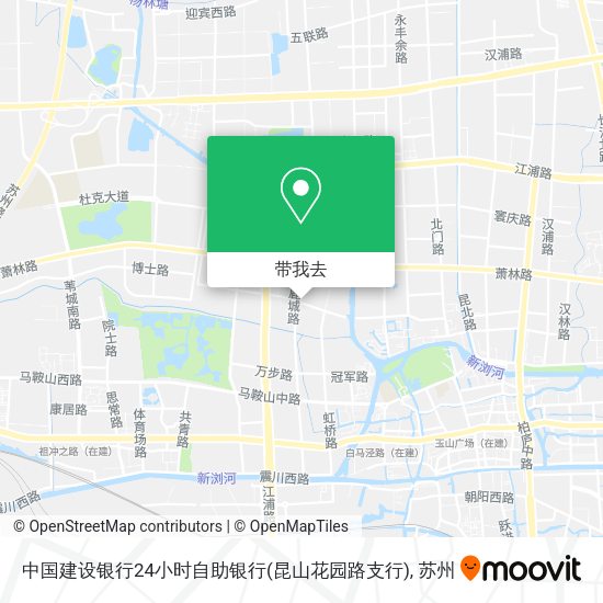 中国建设银行24小时自助银行(昆山花园路支行)地图