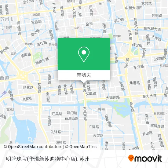 明牌珠宝(华琨新苏购物中心店)地图