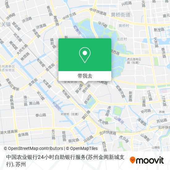 中国农业银行24小时自助银行服务(苏州金阊新城支行)地图