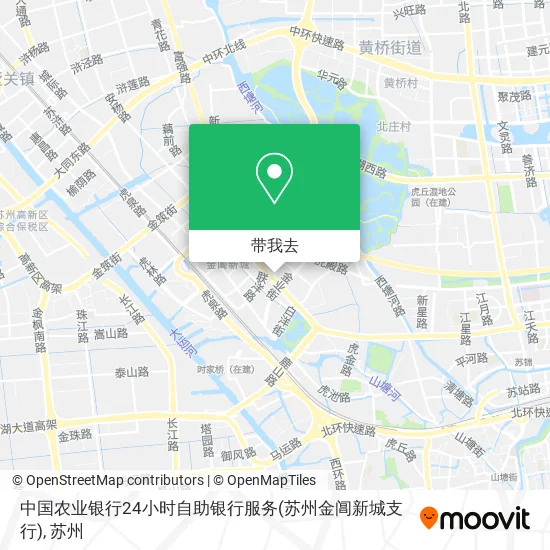 中国农业银行24小时自助银行服务(苏州金阊新城支行)地图