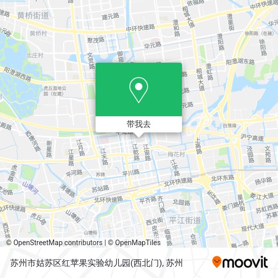 苏州市姑苏区红苹果实验幼儿园(西北门)地图