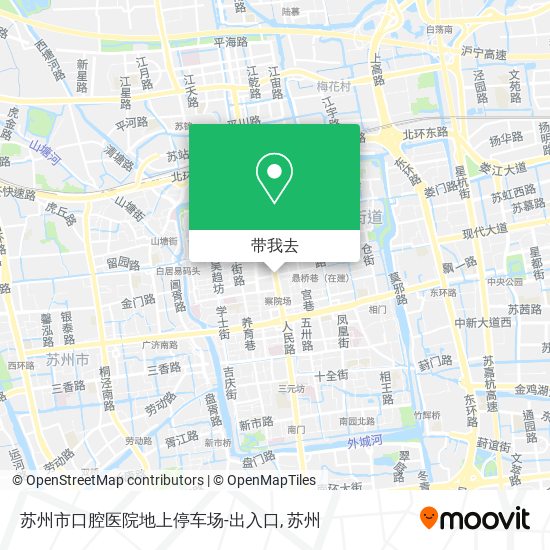 苏州市口腔医院地上停车场-出入口地图