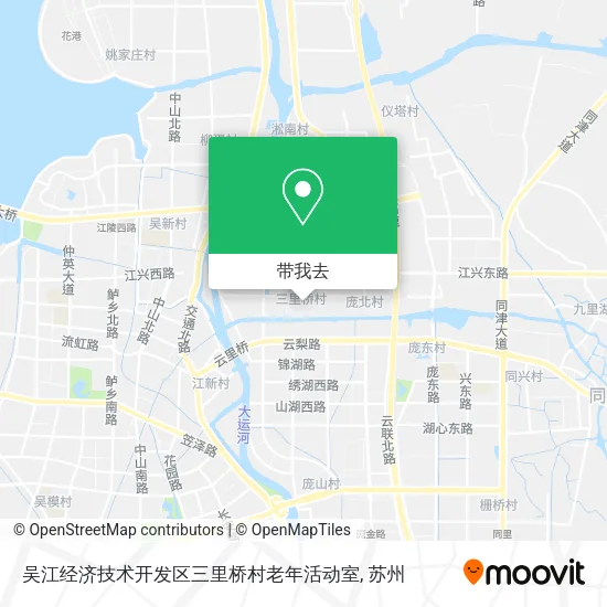 吴江经济技术开发区三里桥村老年活动室地图