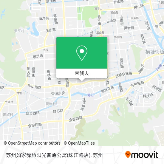 苏州如家驿旅阳光普通公寓(珠江路店)地图