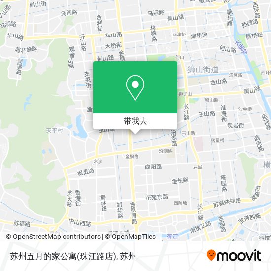 苏州五月的家公寓(珠江路店)地图
