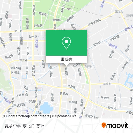 昆承中学-东北门地图