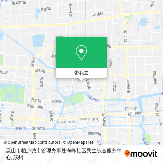 昆山市柏庐城市管理办事处海峰社区民生综合服务中心地图