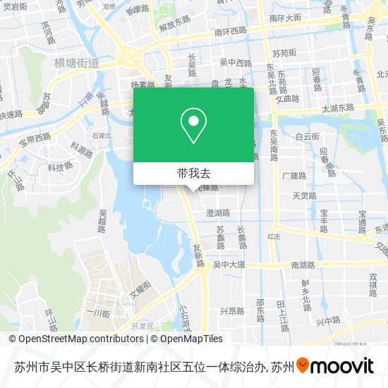 苏州市吴中区长桥街道新南社区五位一体综治办地图