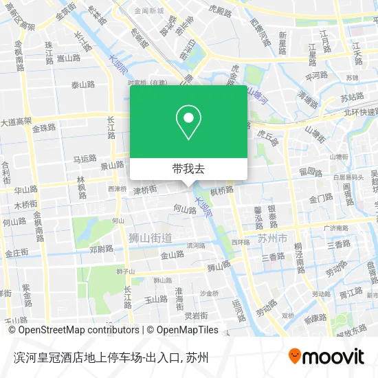 滨河皇冠酒店地上停车场-出入口地图