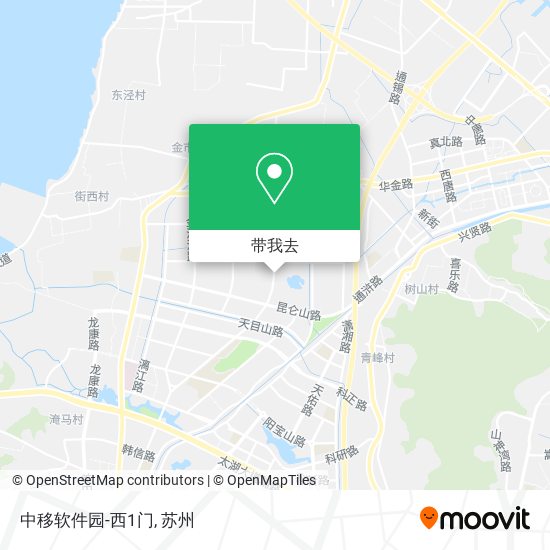 中移软件园-西1门地图