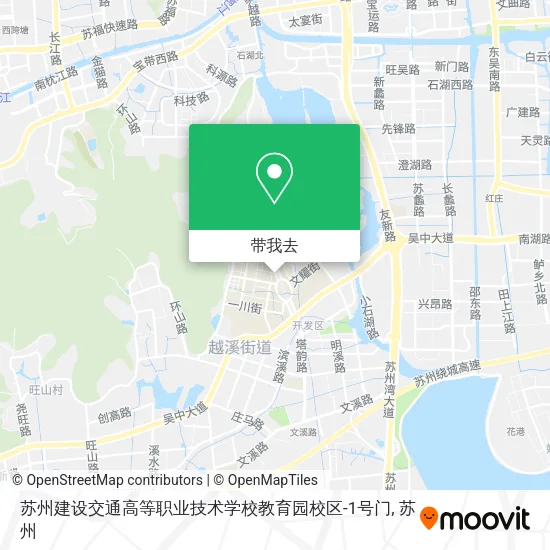 苏州建设交通高等职业技术学校教育园校区-1号门地图