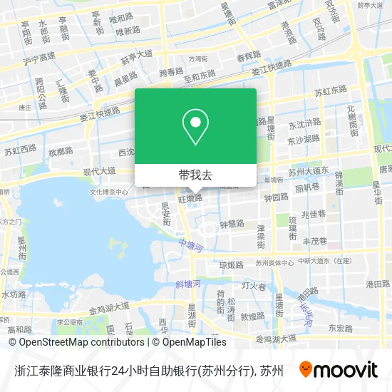 浙江泰隆商业银行24小时自助银行(苏州分行)地图