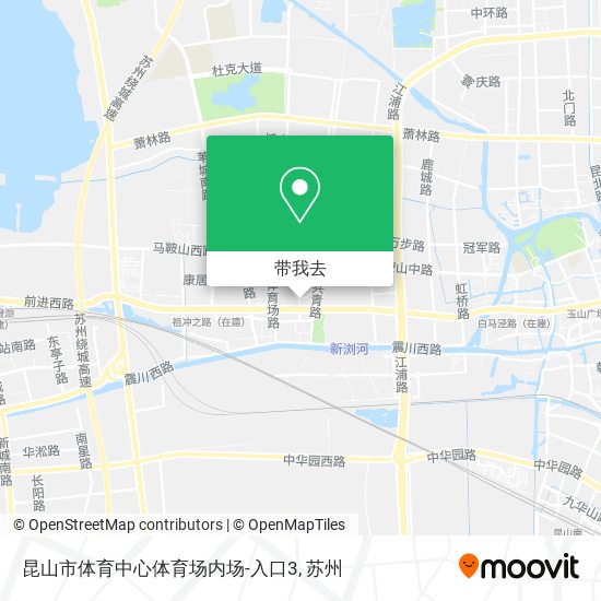 昆山市体育中心体育场内场-入口3地图