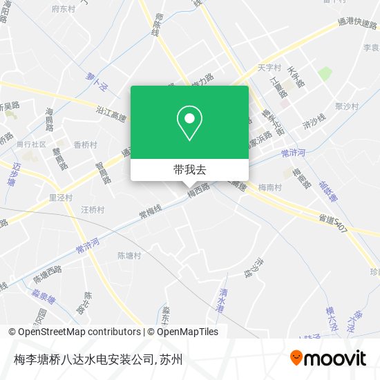 梅李塘桥八达水电安装公司地图