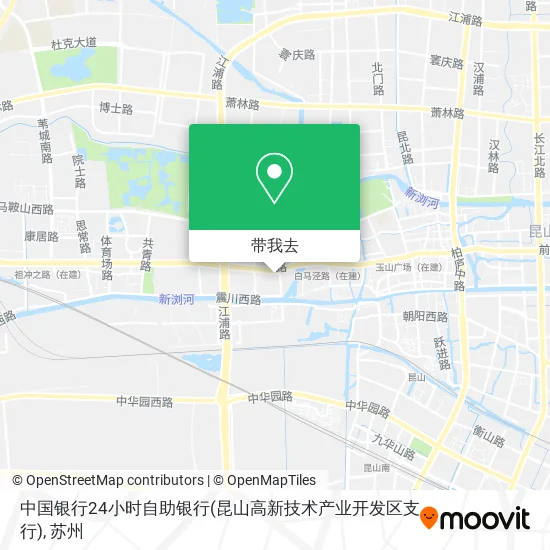 中国银行24小时自助银行(昆山高新技术产业开发区支行)地图