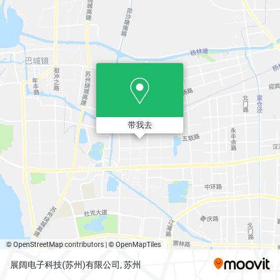 展阔电子科技(苏州)有限公司地图