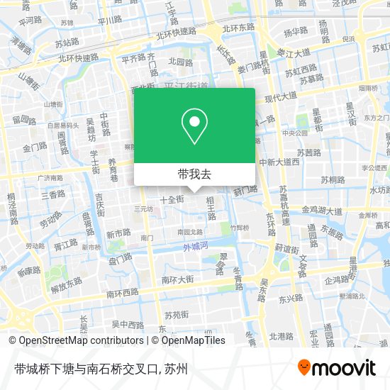 带城桥下塘与南石桥交叉口地图