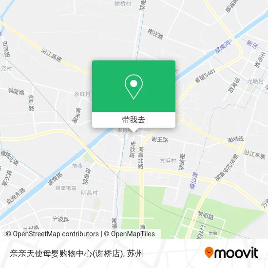 亲亲天使母婴购物中心(谢桥店)地图