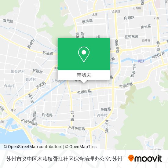 苏州市义中区木渎镇胥江社区综合治理办公室地图