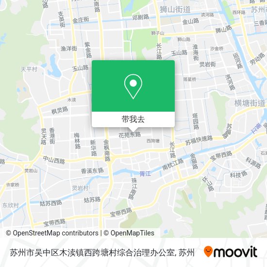 苏州市吴中区木渎镇西跨塘村综合治理办公室地图