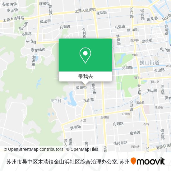 苏州市吴中区木渎镇金山浜社区综合治理办公室地图