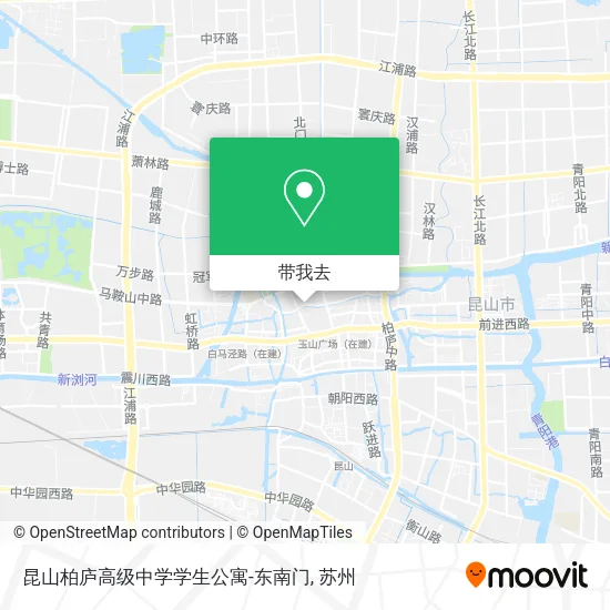 昆山柏庐高级中学学生公寓-东南门地图