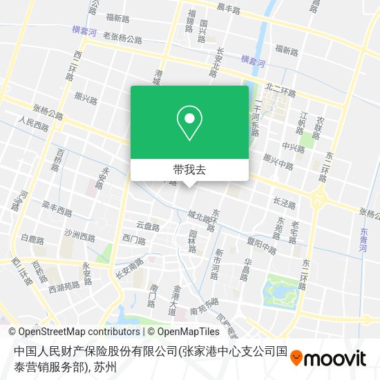 中国人民财产保险股份有限公司(张家港中心支公司国泰营销服务部)地图