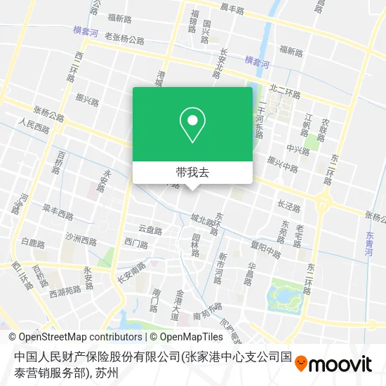 中国人民财产保险股份有限公司(张家港中心支公司国泰营销服务部)地图