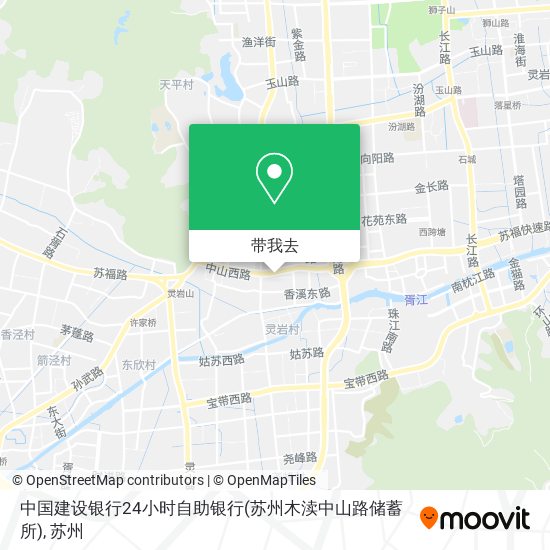 中国建设银行24小时自助银行(苏州木渎中山路储蓄所)地图